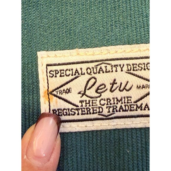 LETU Green Corduroy Tote Bag Adjustable Shoulder Strap 10X8 - Picture 13 of 14